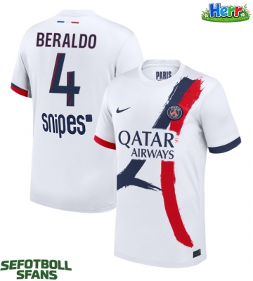Paris Saint-Germain Lucas Beraldo #4 Bortatröja 2025-26 Kortärmad